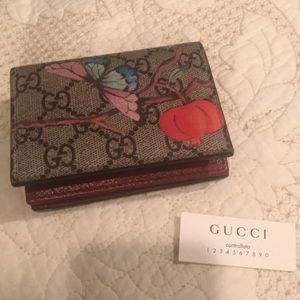 Authentic Gucci Tian Card Case Wallet